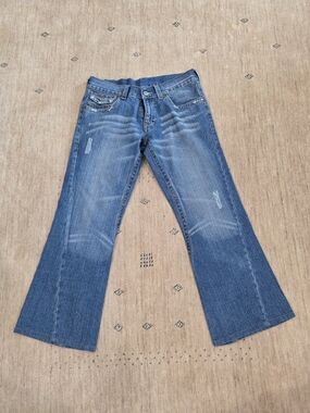 True Religion "Joey" Size32 Made In USA Twisted Seam Light Wash Jeans